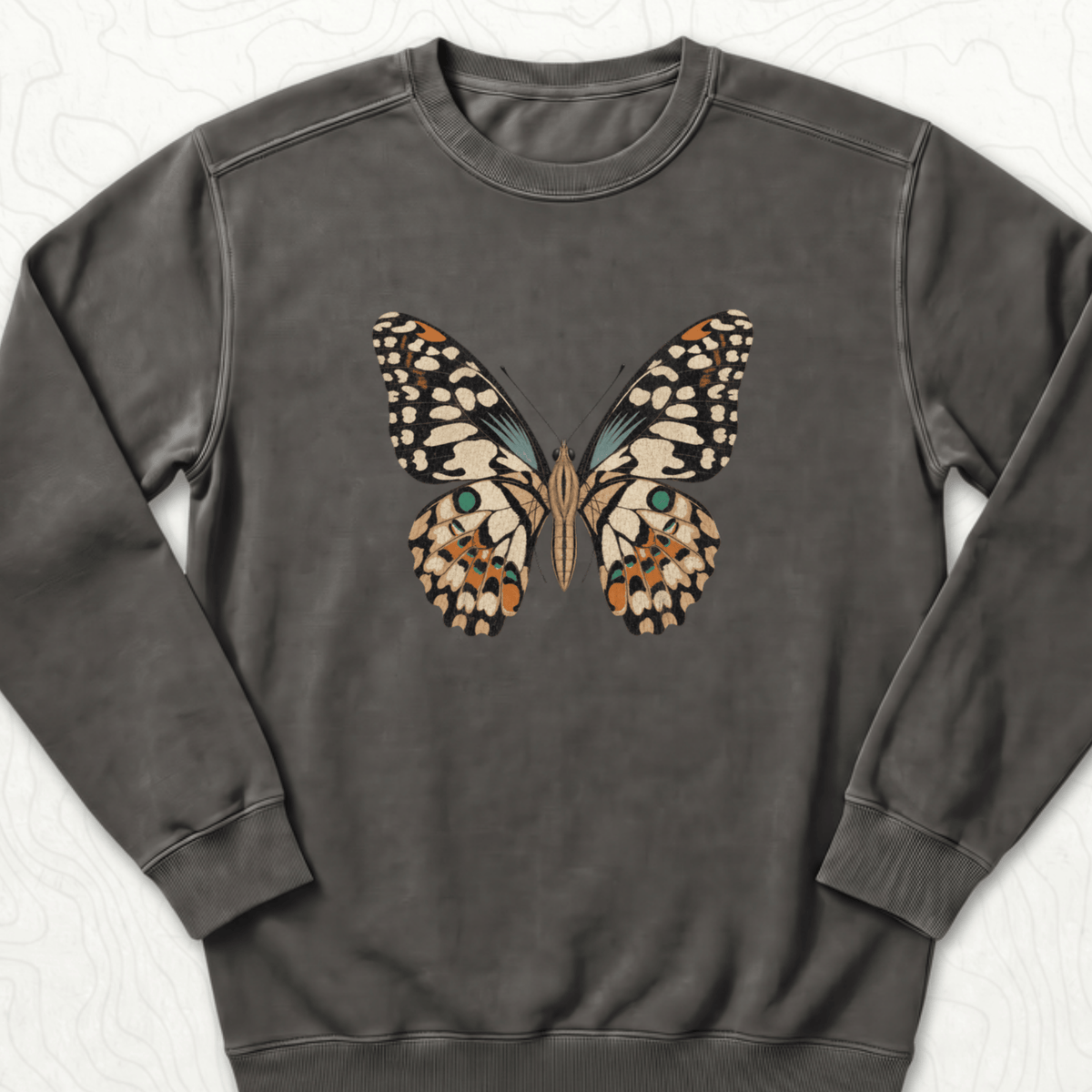 Vintage Butterfly Sweatshirt - Pepper
