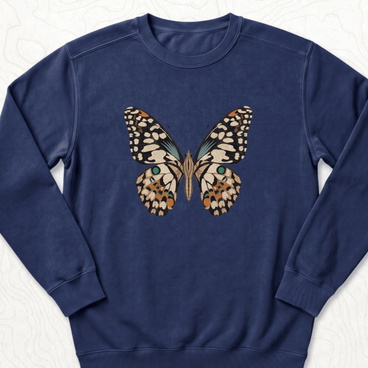 Vintage Butterfly Sweatshirt - True Navy