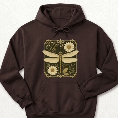 Vintage Dragonfly Hoodie - Dark Chocolate