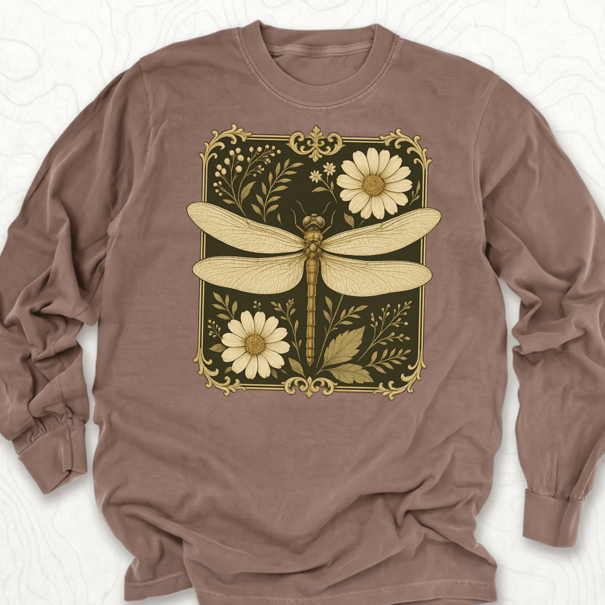 Vintage Dragonfly LS T-shirt - Espresso