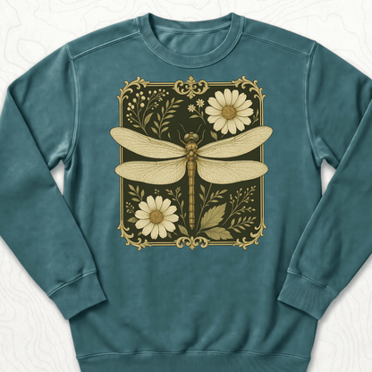 Vintage Dragonfly Sweatshirt - Blue Spruce