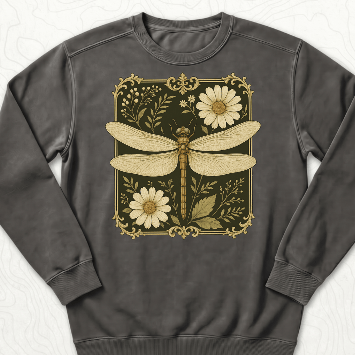 Vintage Dragonfly Sweatshirt - Pepper