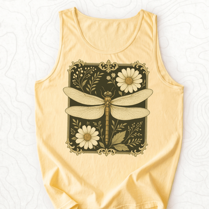 Vintage Dragonfly Tank Top - Butter