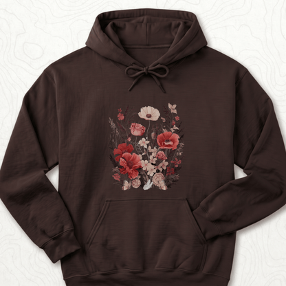 Vintage Wildflowers Hoodie - Dark Chocolate