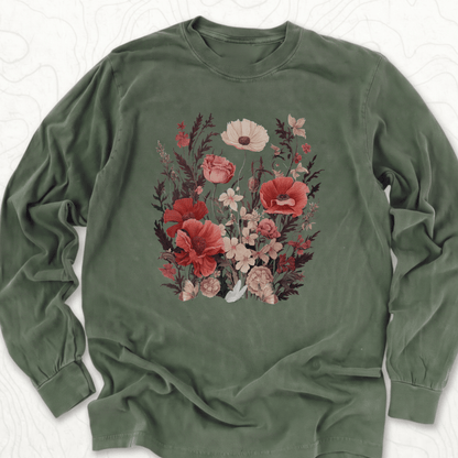 Vintage Wildflowers LS T-shirt - Hemp