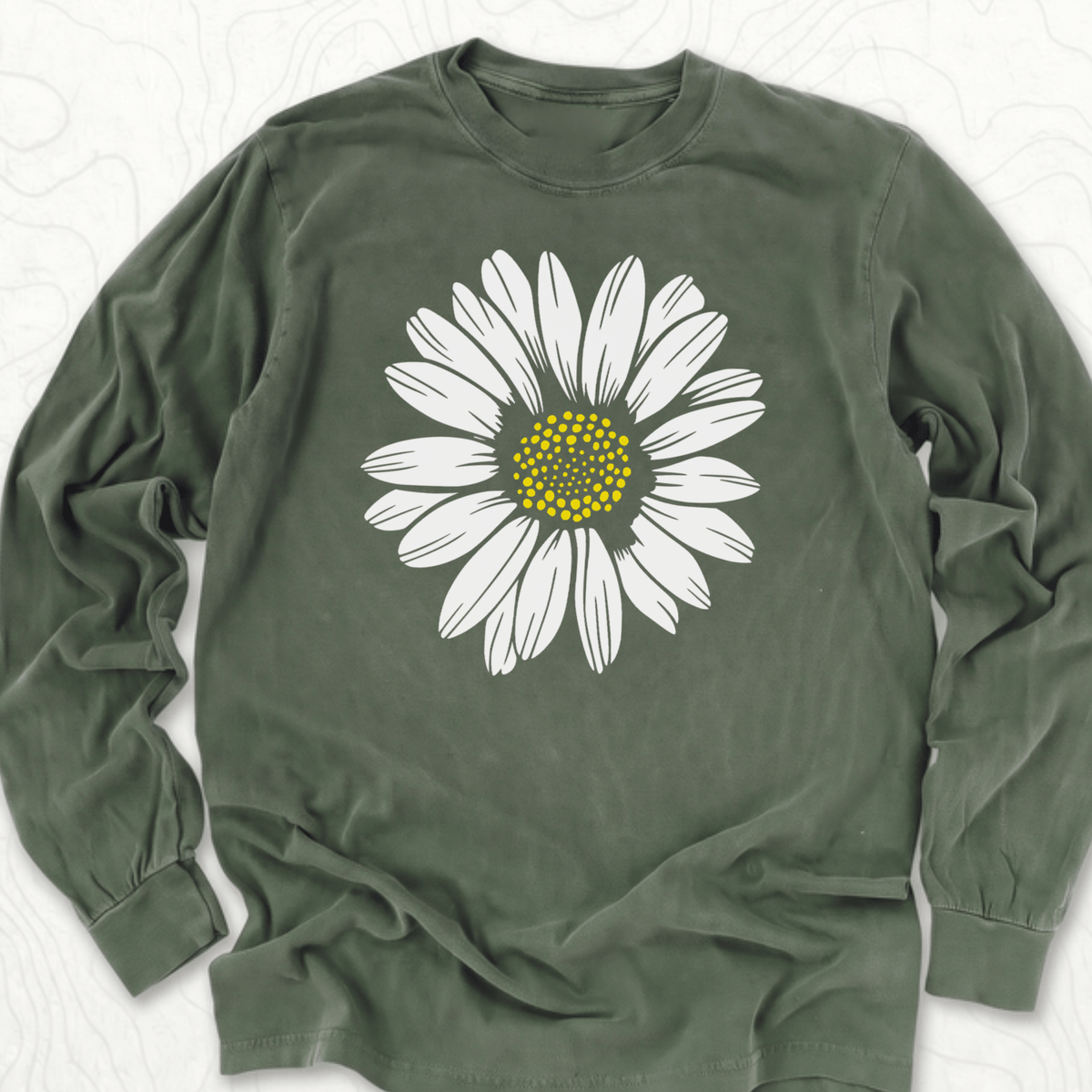 White Daisy LS T-shirt - Hemp