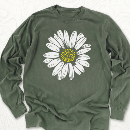 White Daisy LS T-shirt - Hemp
