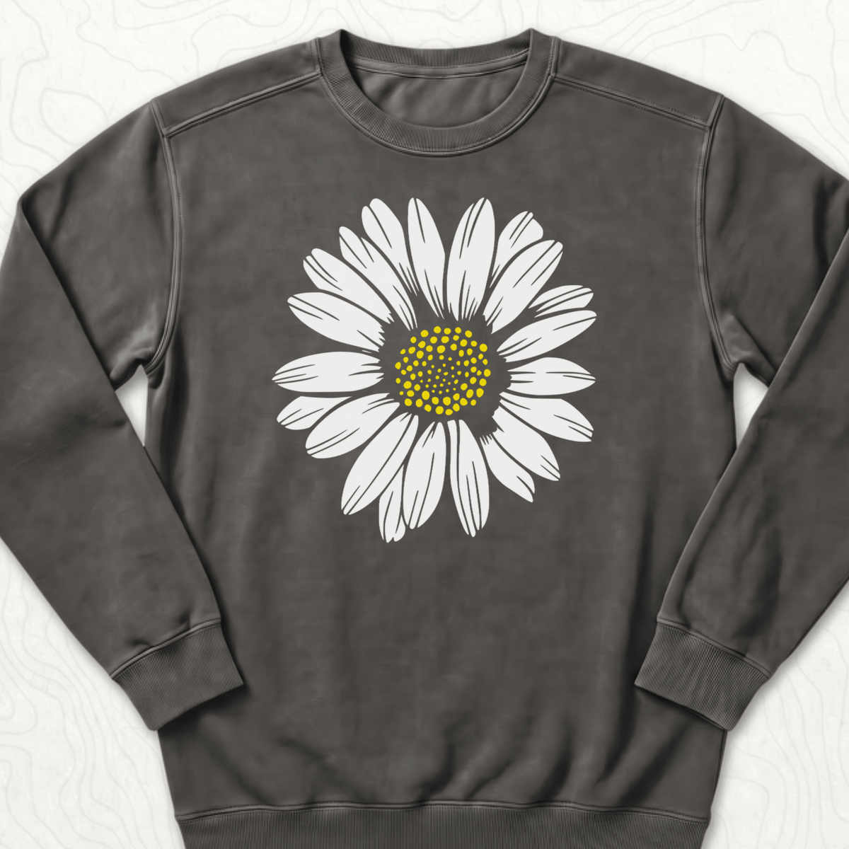 White Daisy Sweatshirt - Pepper