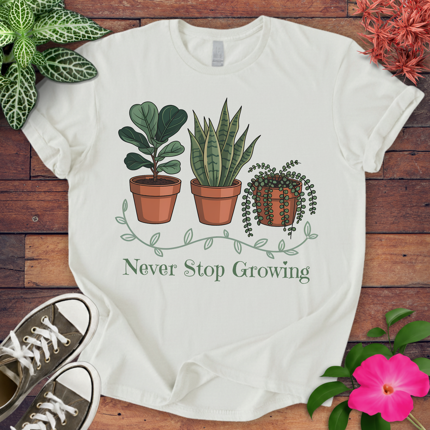 Never Stop Growing T-shirt