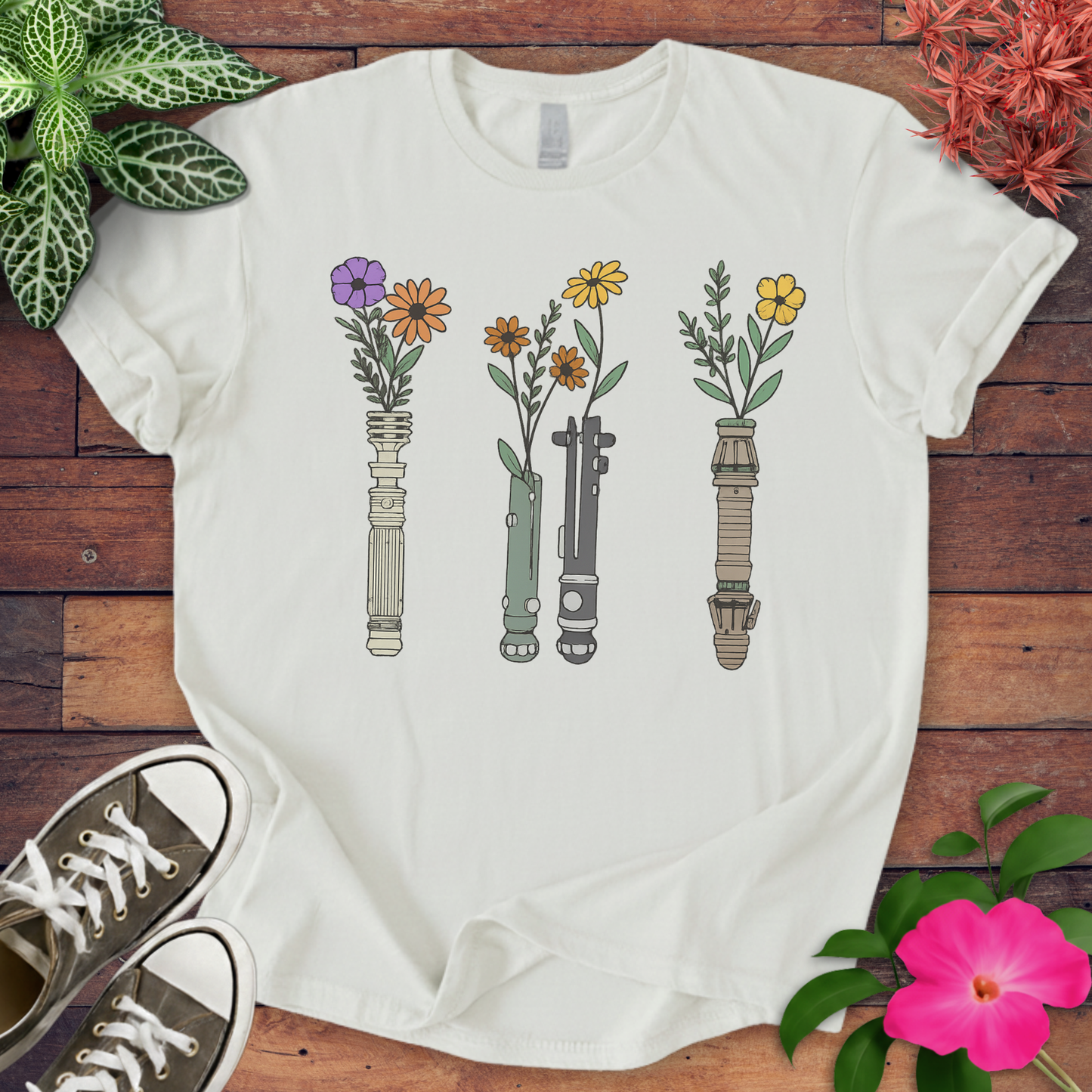 Lightsaber Flowers T-shirt