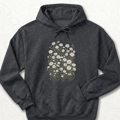 Wild Daisy Bouquet Hoodie - Dark Heather