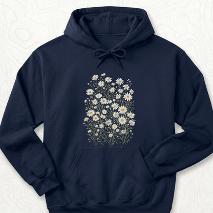Wild Daisy Bouquet Hoodie - Navy