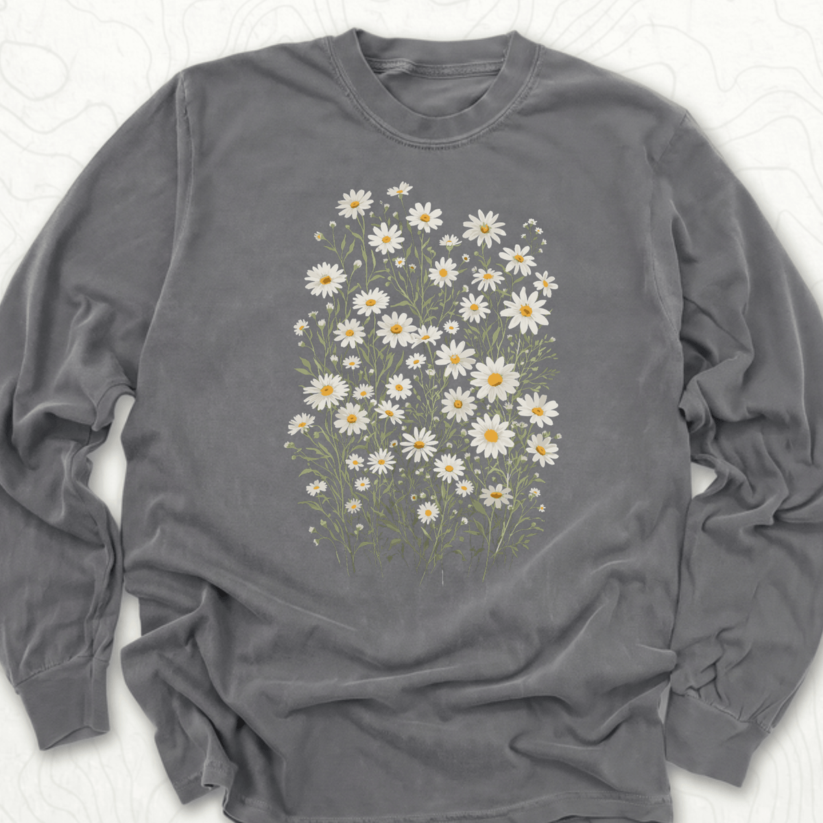 Wild Daisy Bouquet LS T-shirt - Pepper