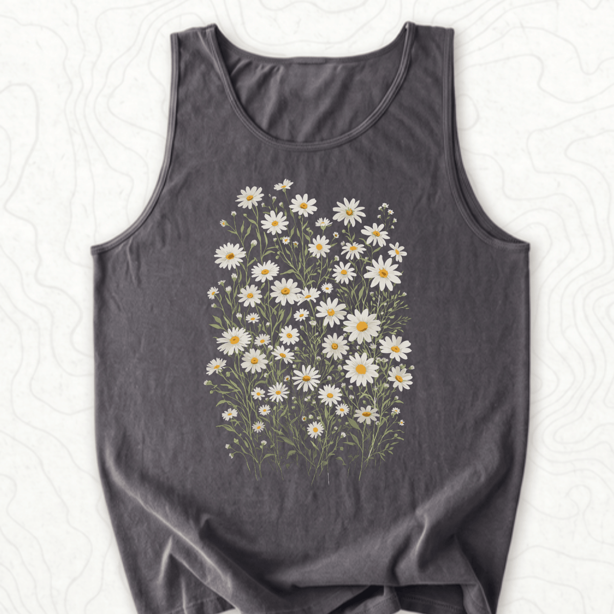 Wild Daisy Bouquet Tank Top - Pepper
