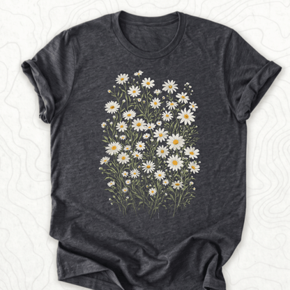 Wild Daisy Bouquet Tee - Dark Grey Heather