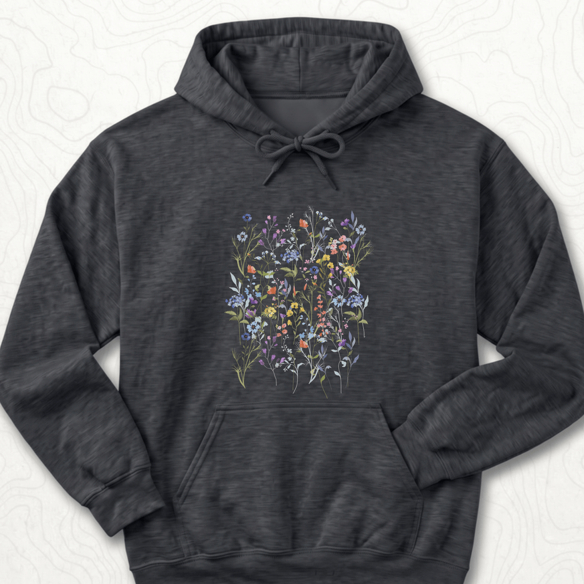 Wildflower Bouquet Hoodie - Dark Heather