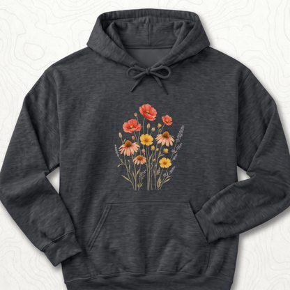 Wildflower Bouquet Hoodie - Dark Heather