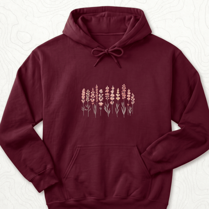 Wildflower Bouquet Hoodie - Maroon