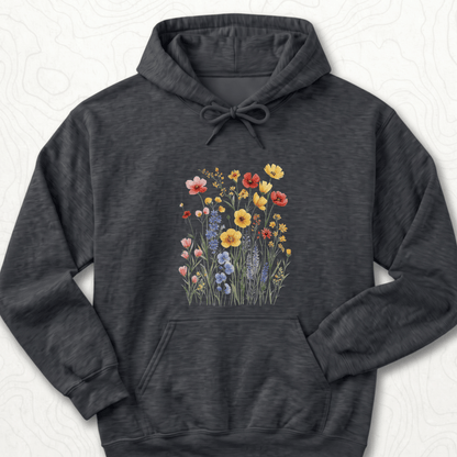 Wildflower Bouquet Hoodie - Dark Heather