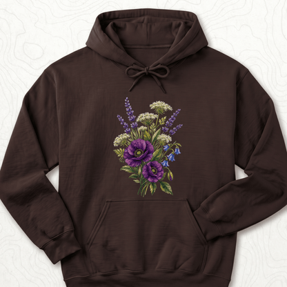 Wildflower Bouquet Hoodie - Dark Chocolate