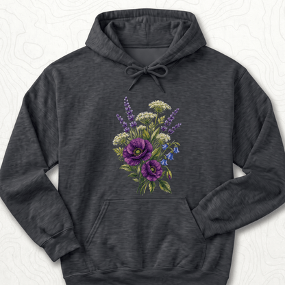 Wildflower Bouquet Hoodie - Dark Heather