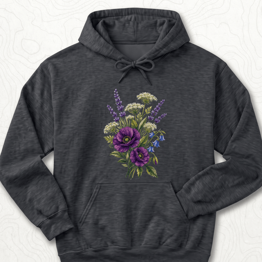 Wildflower Bouquet Hoodie - Dark Heather