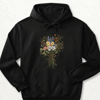 Wildflower Bouquet Hoodie - Black