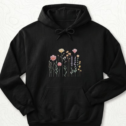 Wildflower Bouquet Hoodie - Black