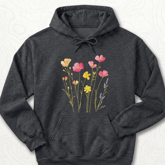 Wildflower Bouquet Hoodie - Dark Heather