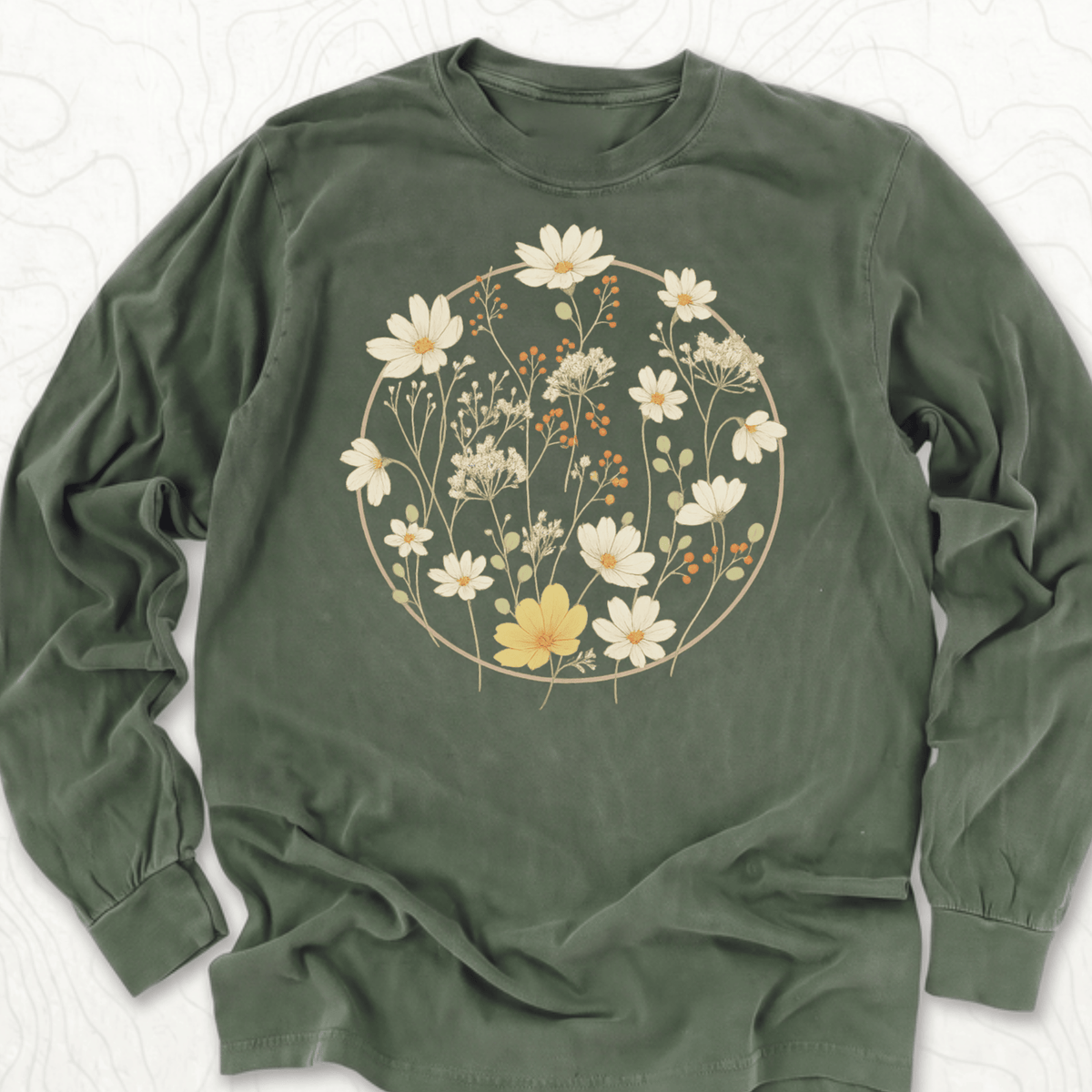 Wildflower Bouquet LS T-shirt - Hemp