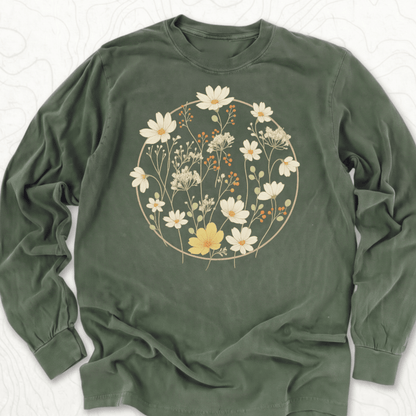 Wildflower Bouquet LS T-shirt - Hemp