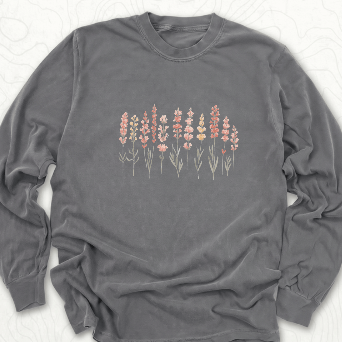 Wildflower Bouquet LS T-shirt - Pepper