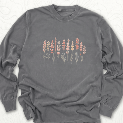 Wildflower Bouquet LS T-shirt - Pepper