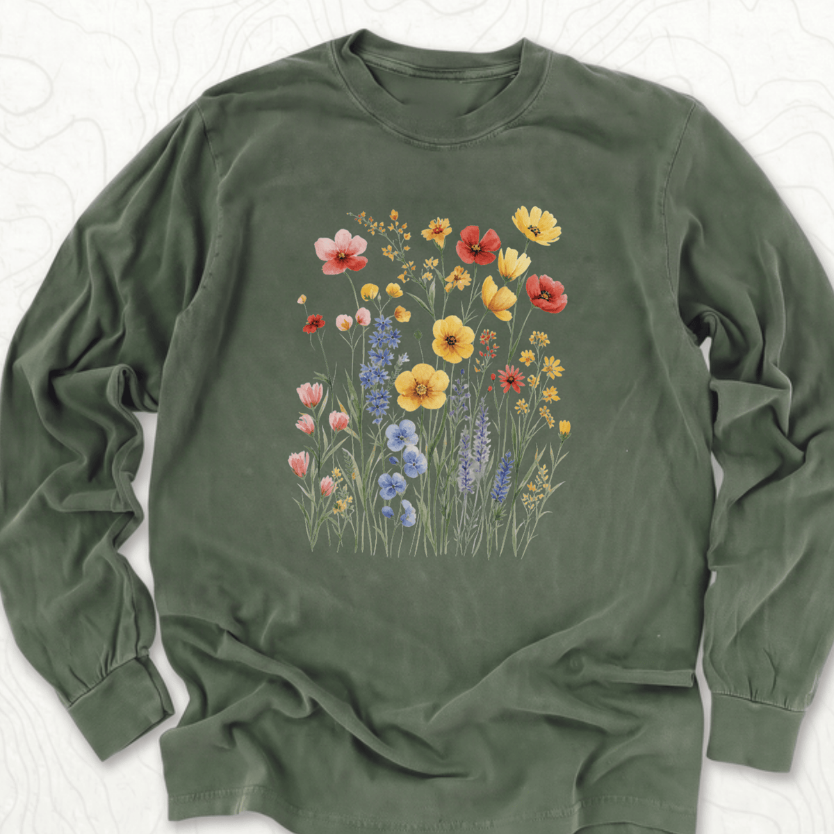 Wildflower Bouquet LS T-shirt - Hemp