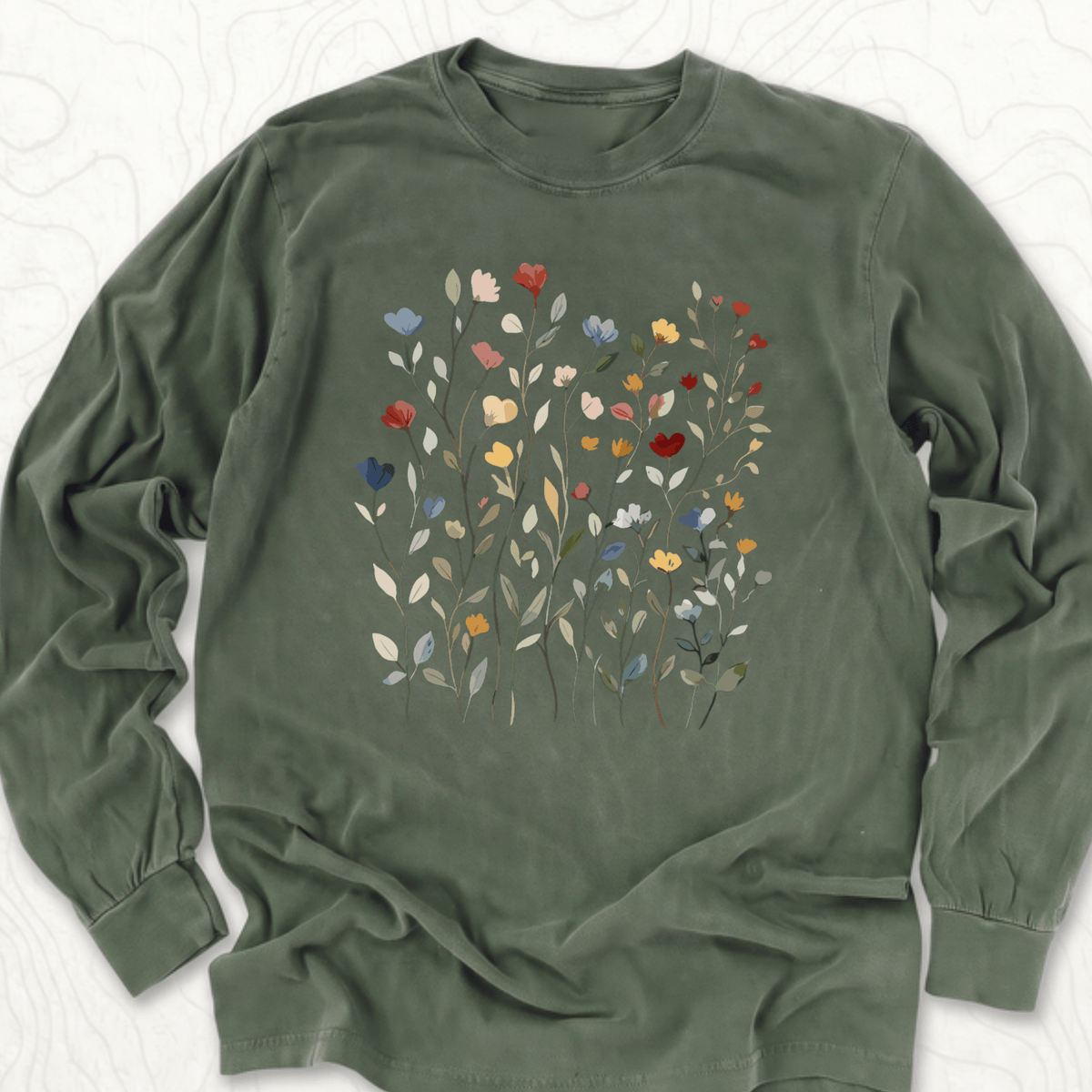 Wildflower Bouquet LS T-shirt - Hemp