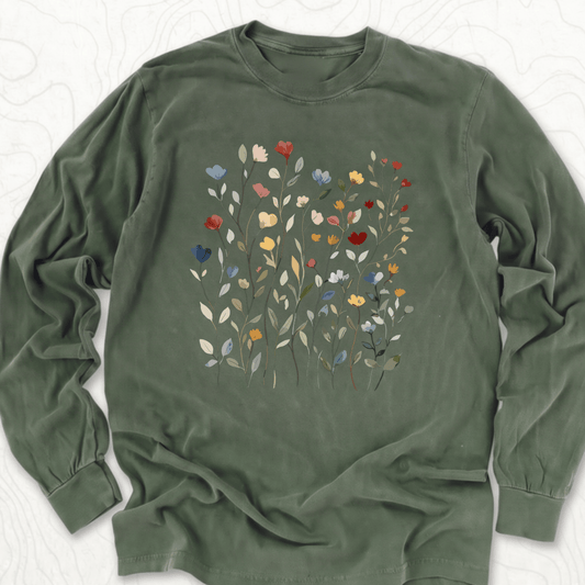Wildflower Bouquet LS T-shirt - Hemp