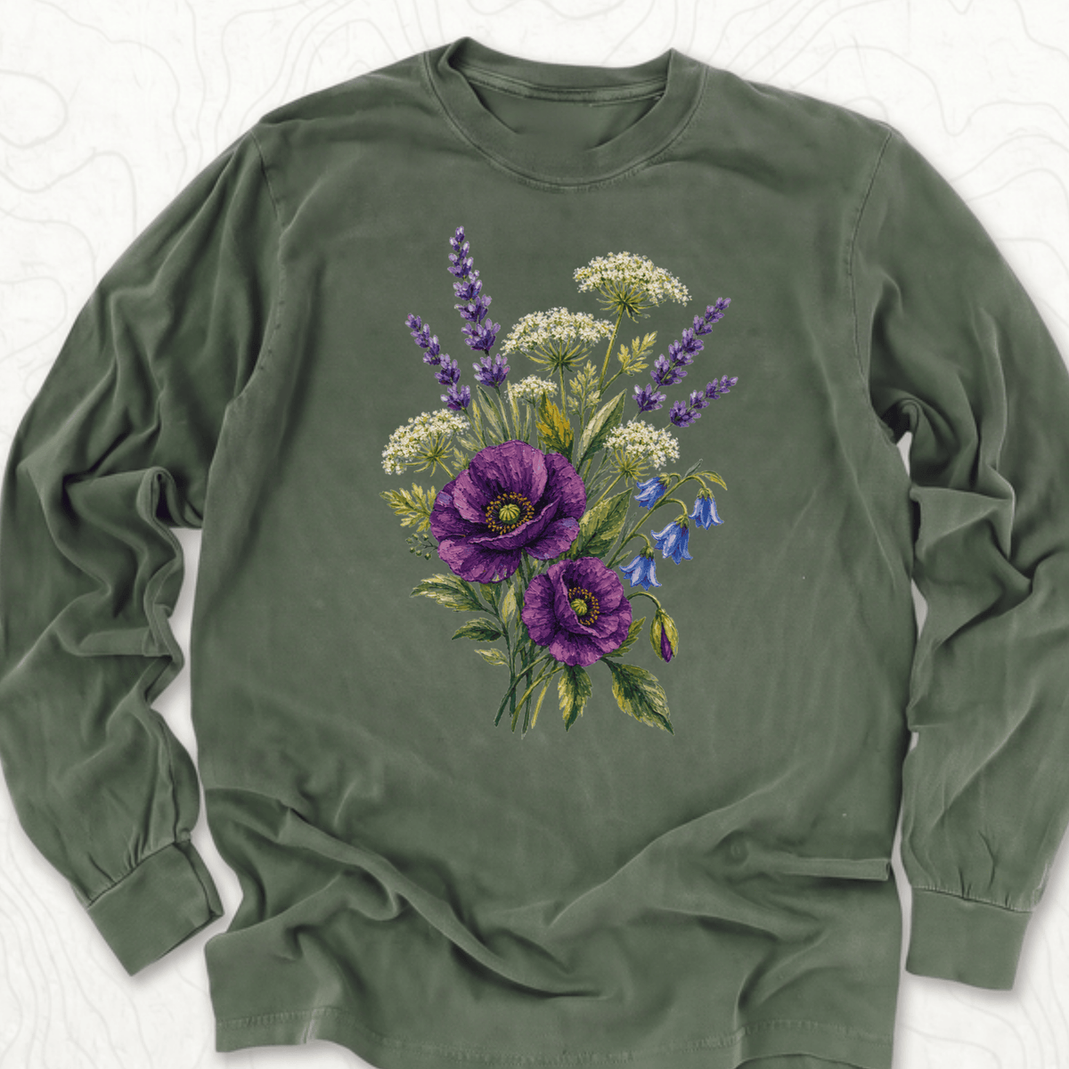 Wildflower Bouquet LS T-shirt - Hemp