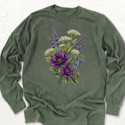 Wildflower Bouquet LS T-shirt - Hemp