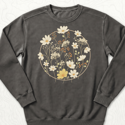 Wildflower Bouquet Sweatshirt - Pepper