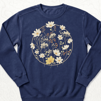 Wildflower Bouquet Sweatshirt - True Navy