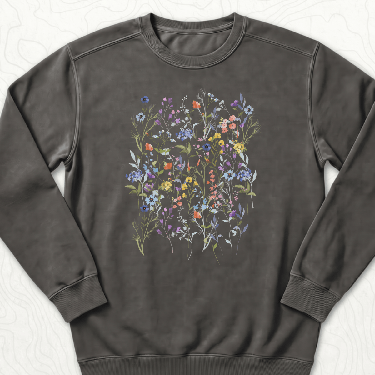 Wildflower Bouquet Sweatshirt - Pepper