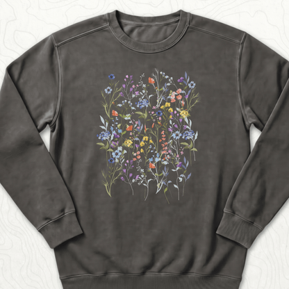 Wildflower Bouquet Sweatshirt - Pepper