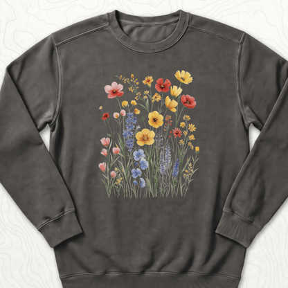 Wildflower Bouquet Sweatshirt - Pepper