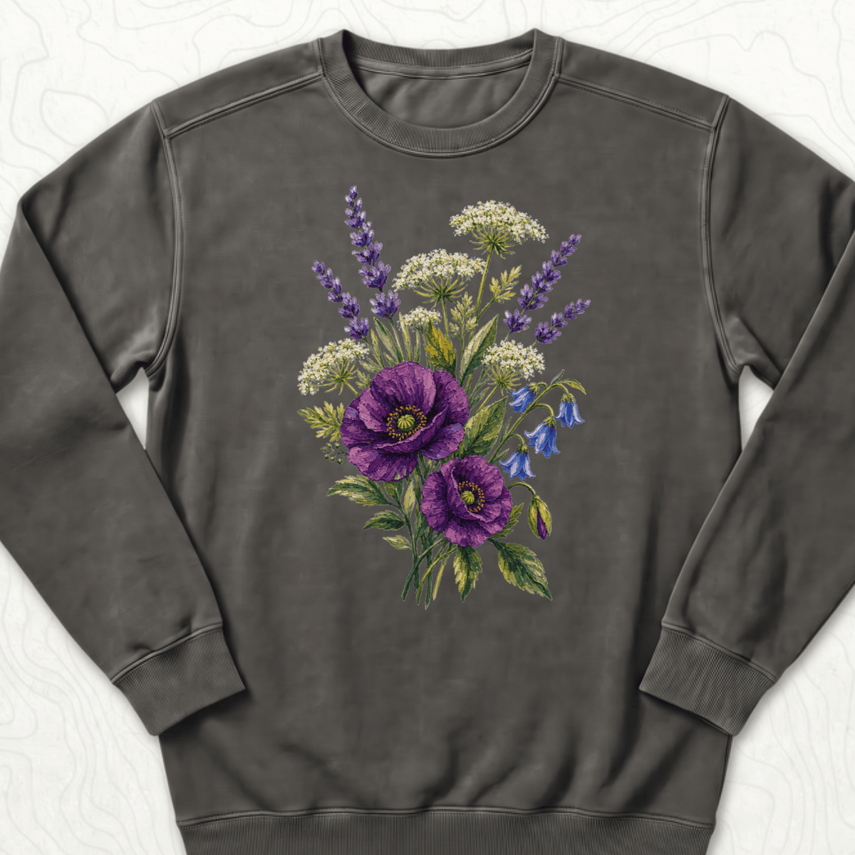 Wildflower Bouquet Sweatshirt - Pepper