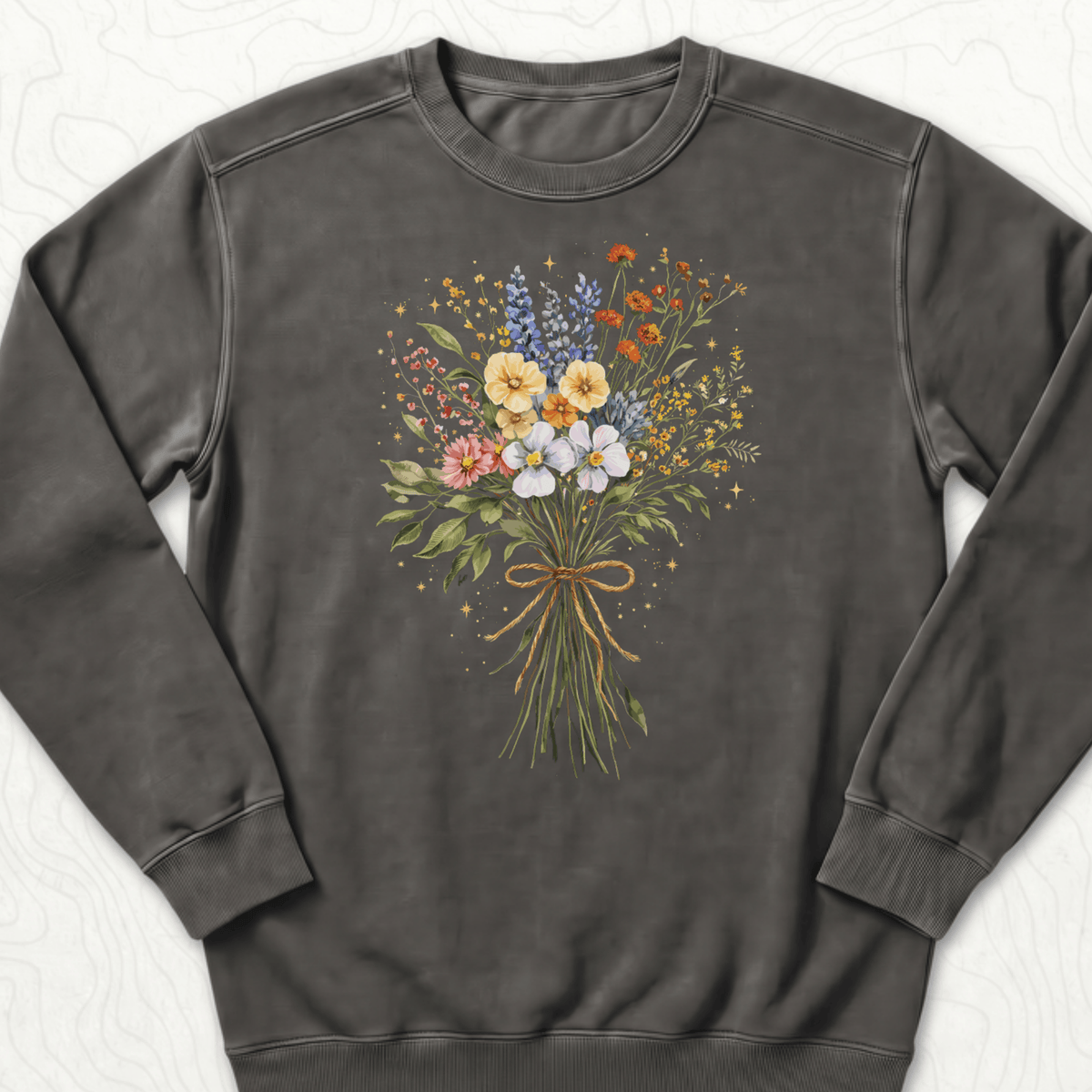 Wildflower Bouquet Sweatshirt - Pepper