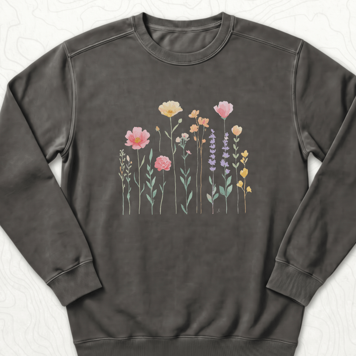 Wildflower Bouquet Sweatshirt - Pepper
