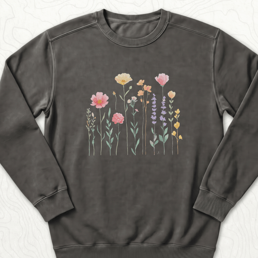 Wildflower Bouquet Sweatshirt - Pepper