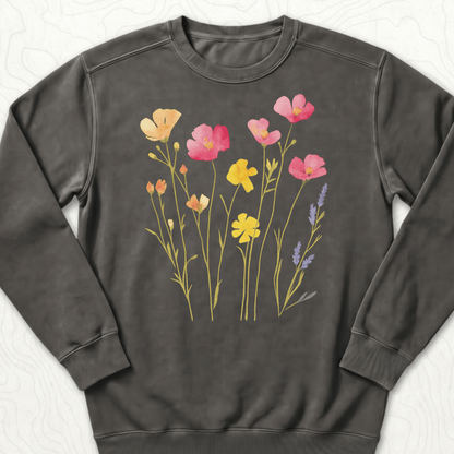 Wildflower Bouquet Sweatshirt - Pepper