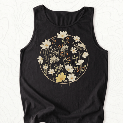 Wildflower Bouquet Tank Top - Black