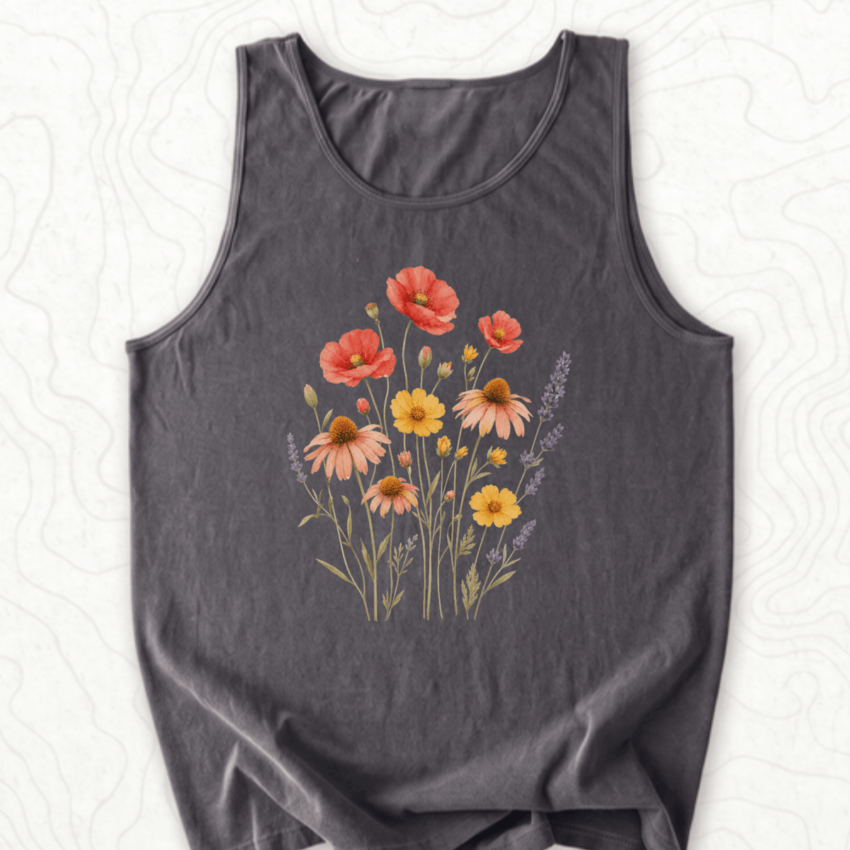 Wildflower Bouquet Tank Top - Pepper